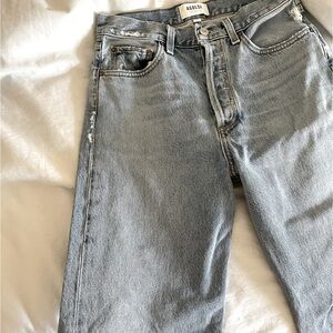 Agolde high rise jean. Size 26. Small stain on front thigh right leg